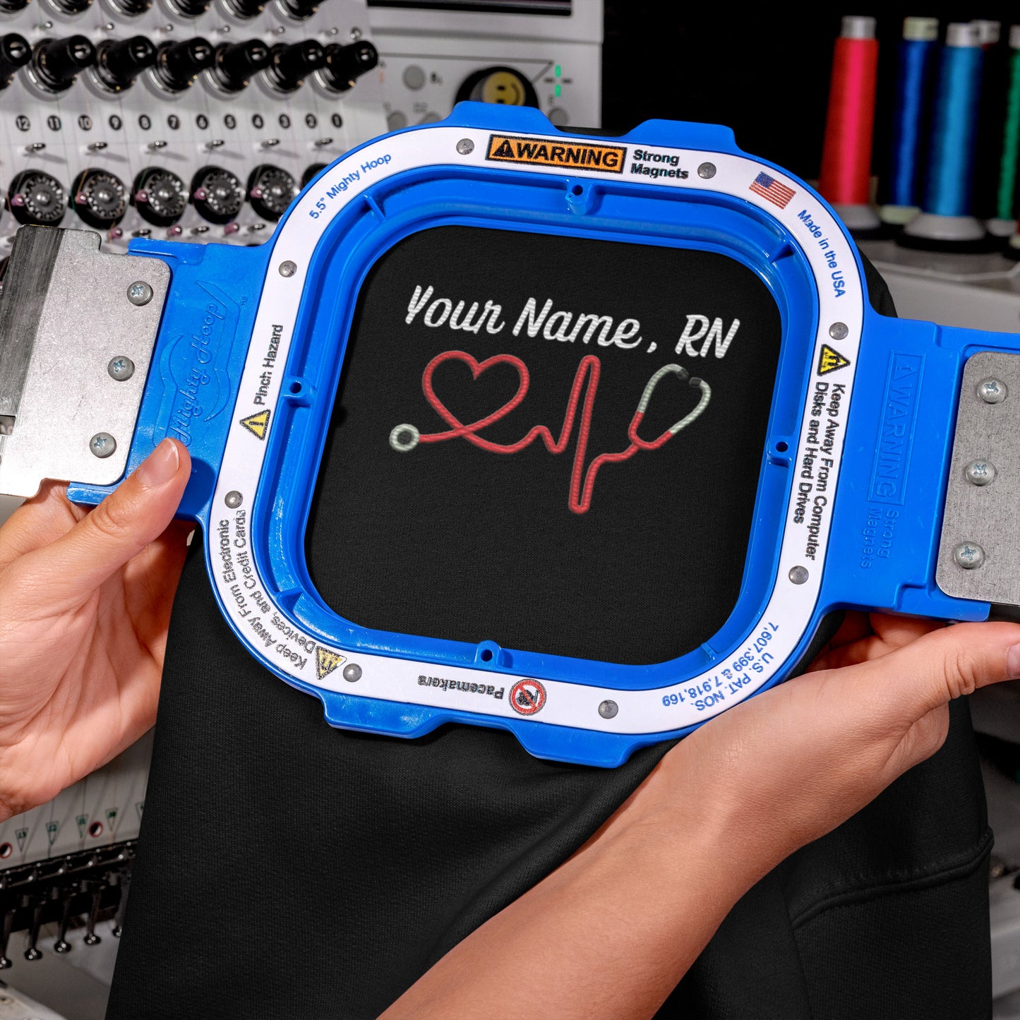 Custom Embroidered Stethoscope Sweatshirt