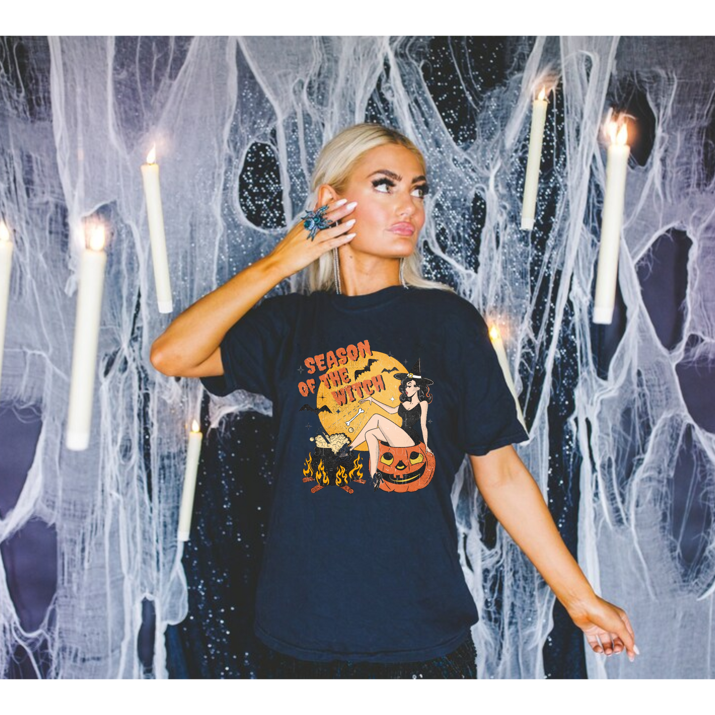 Season of the Witch Vintage Tee | Retro Halloween Shirt