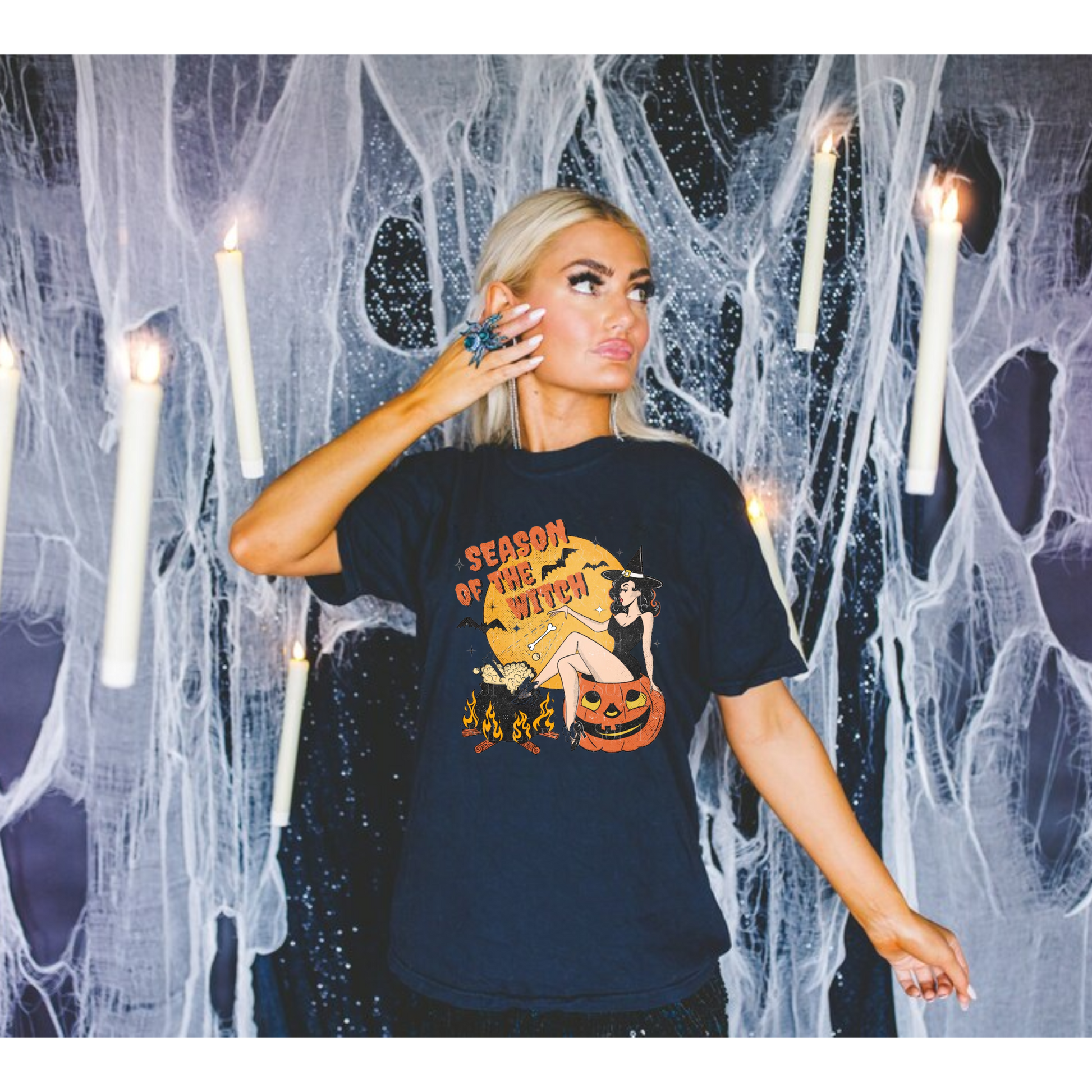 Season of the Witch Vintage Tee | Retro Halloween Shirt