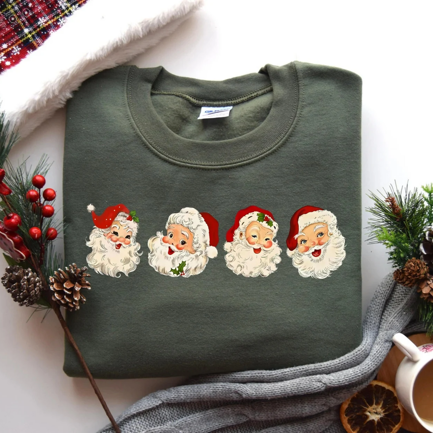 Retro Santa Christmas T-Shirt or Sweatshirt