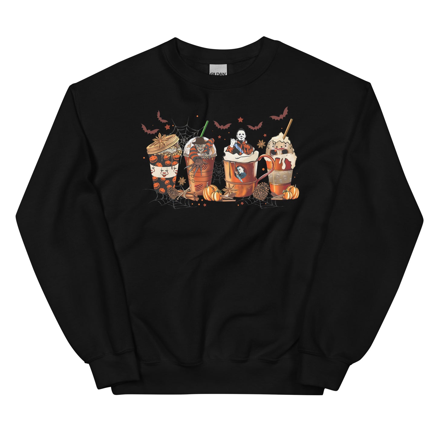 Funny Halloween Horror Latte Sweatshirt | Coffee Sweater