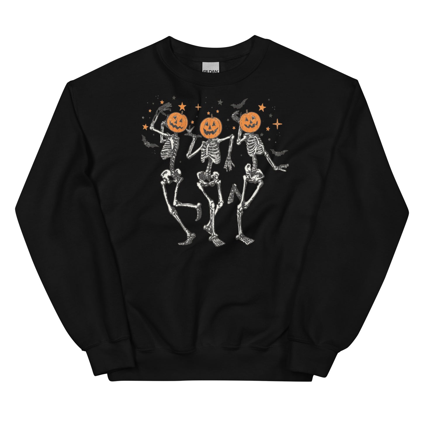 Dancing Skeleton Pumpkin Head Sweatshirt | Fall Sweater