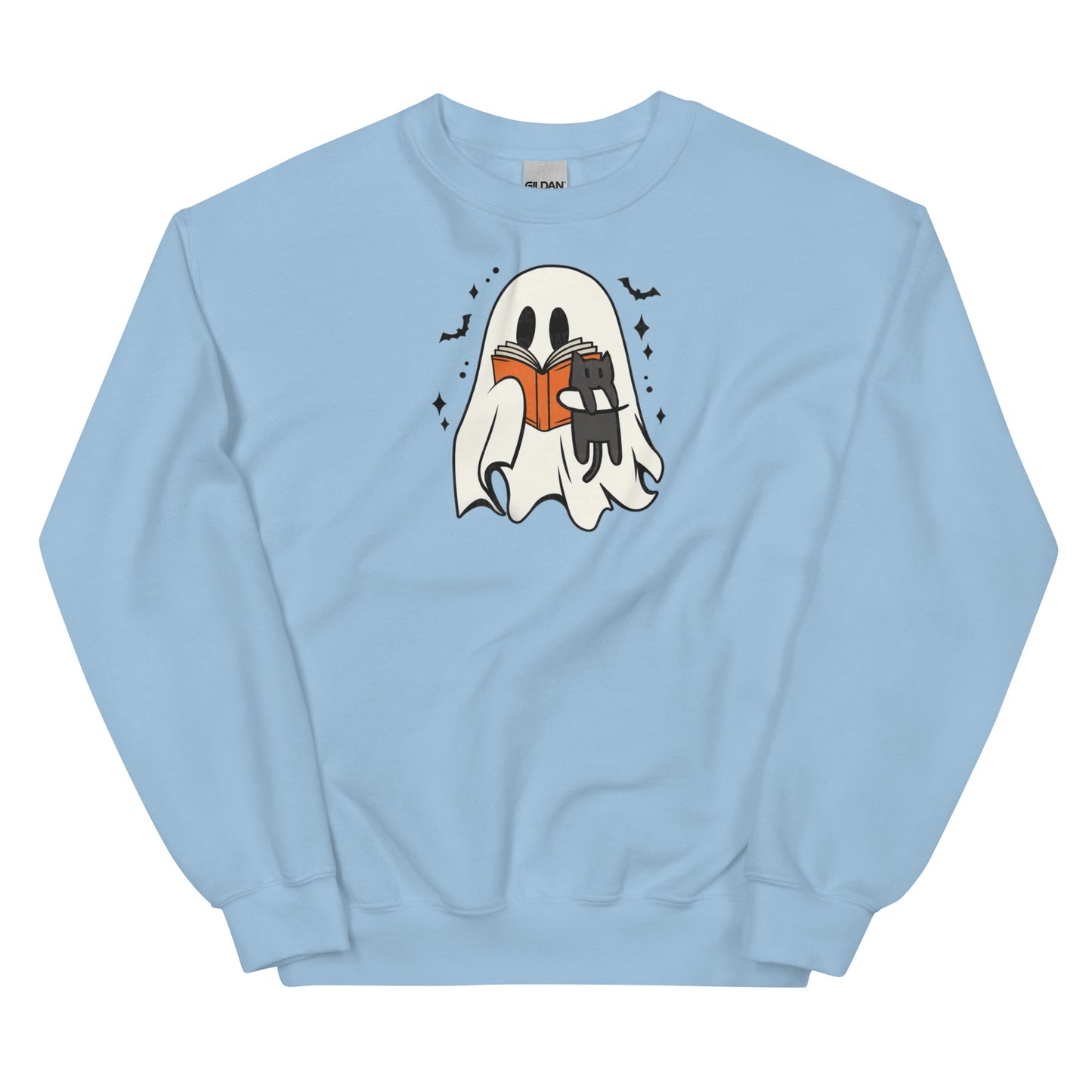 Retro Ghost Reading Sweatshirt | Halloween Teacher Gift