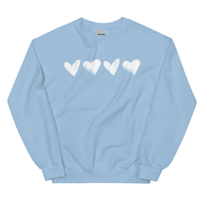 Valentine Hearts Sweatshirt | Classic Fit | Warm & Cozy