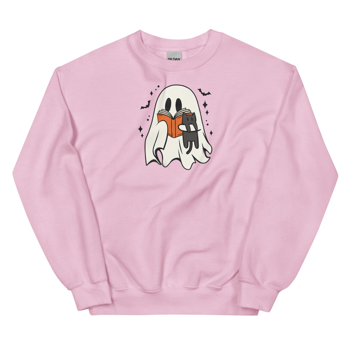 Retro Ghost Reading Sweatshirt | Halloween Teacher Gift