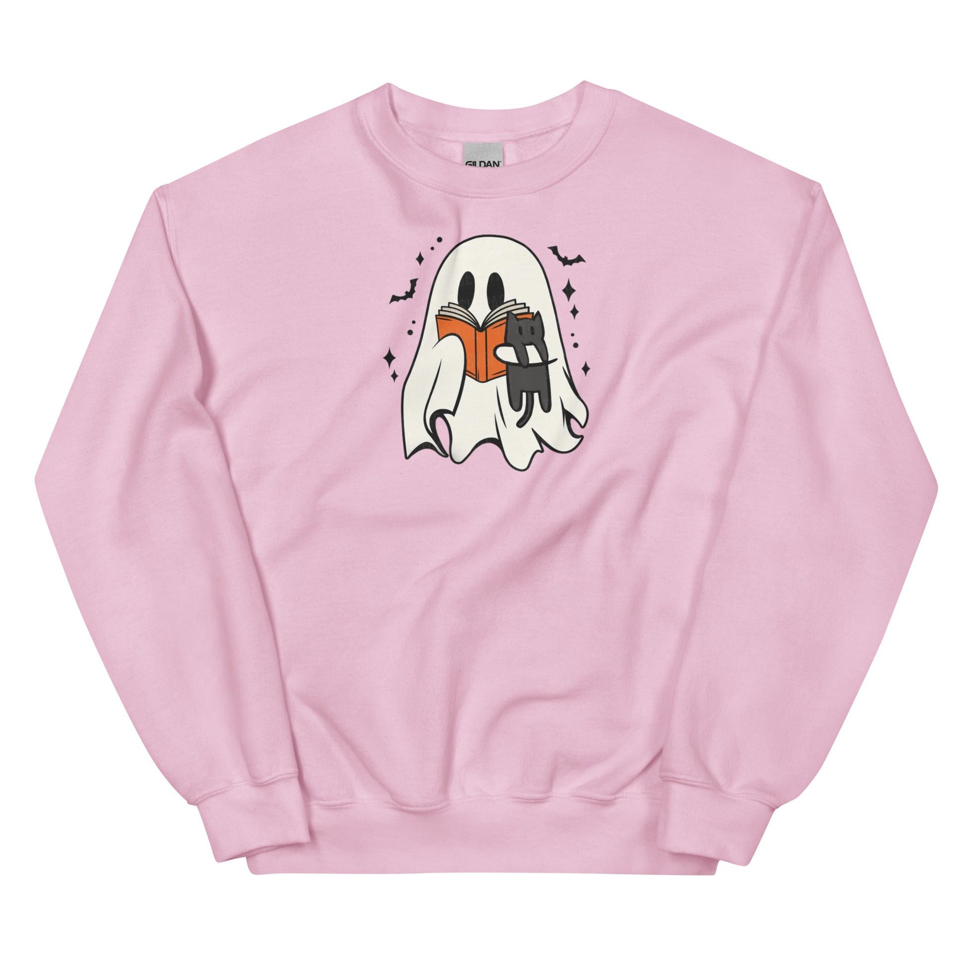 Retro Ghost Reading Sweatshirt | Halloween Teacher Gift