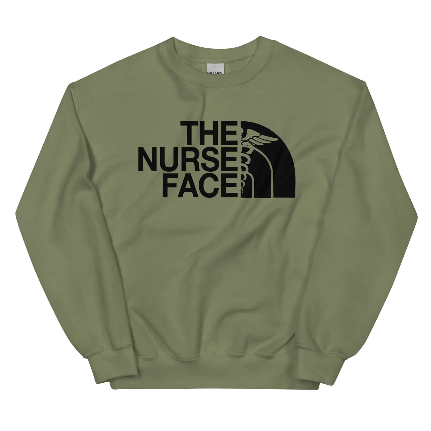 The Nurse Face Sweatshirt | Black Font