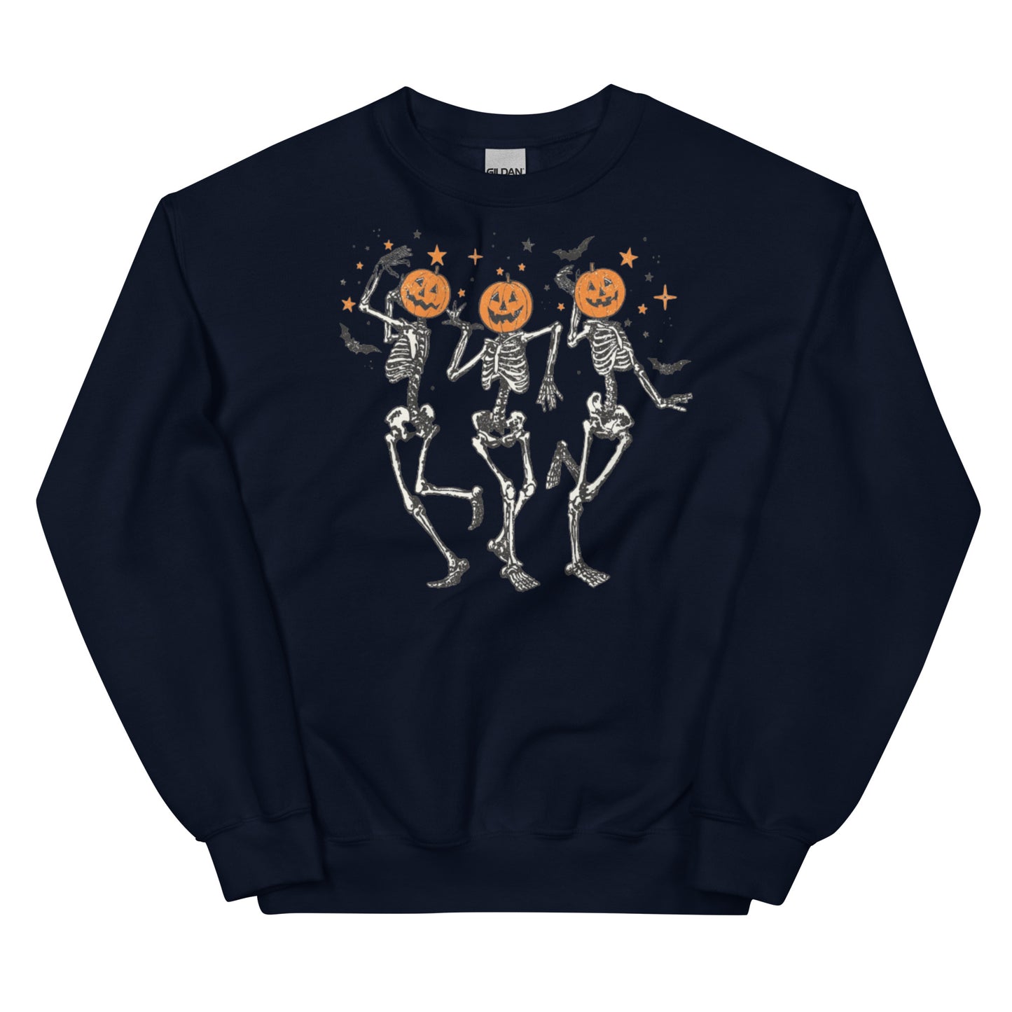 Dancing Skeleton Pumpkin Head Sweatshirt | Fall Sweater