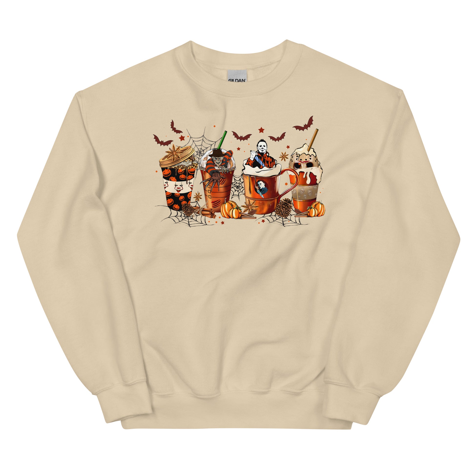 Funny Halloween Horror Latte Sweatshirt | Coffee Sweater