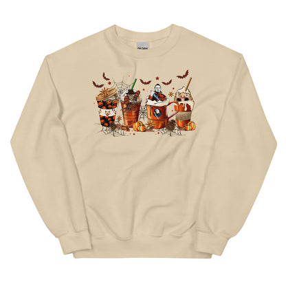 Funny Halloween Horror Latte Sweatshirt | Coffee Sweater