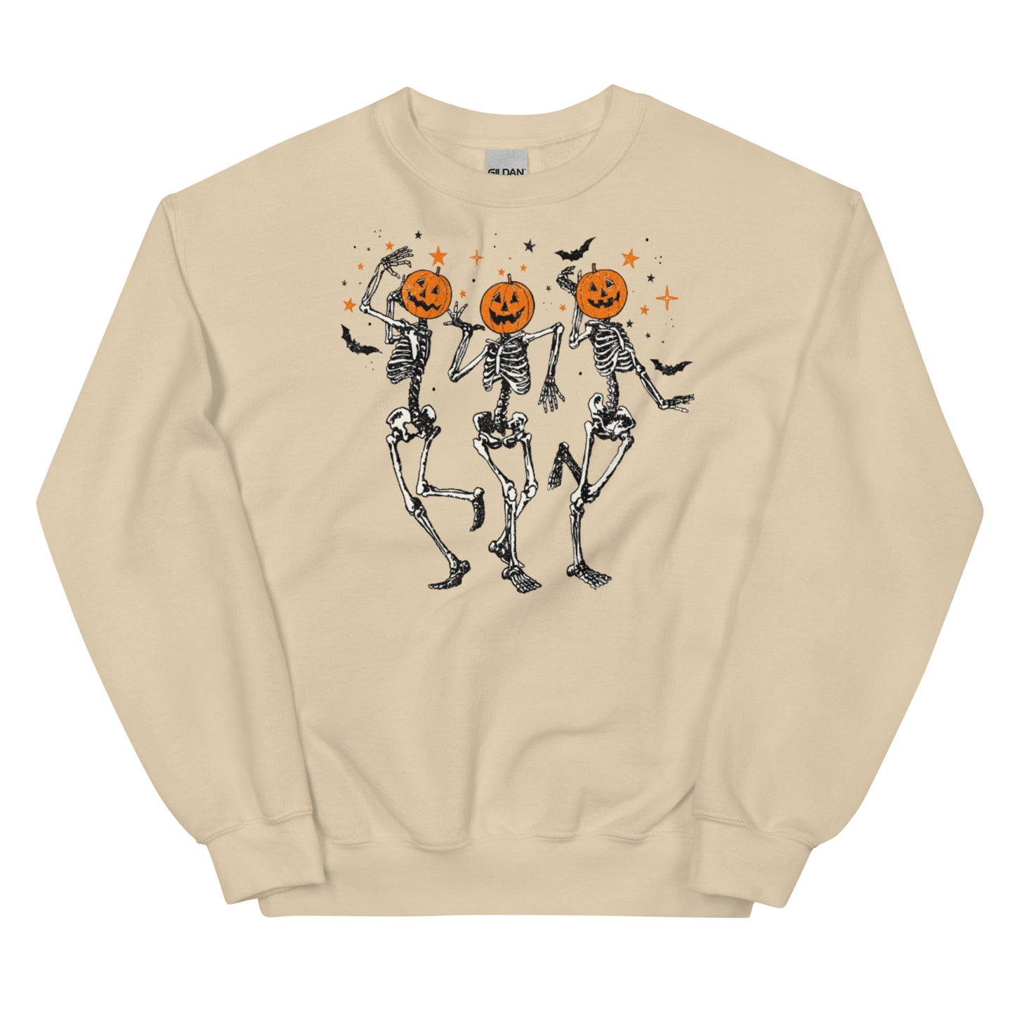 Dancing Skeleton Pumpkin Head Sweatshirt | Fall Sweater