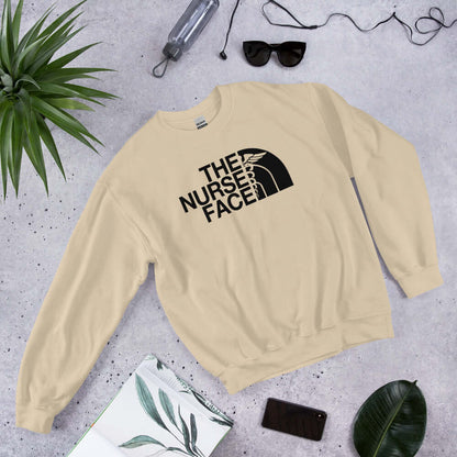 The Nurse Face Sweatshirt | Black Font