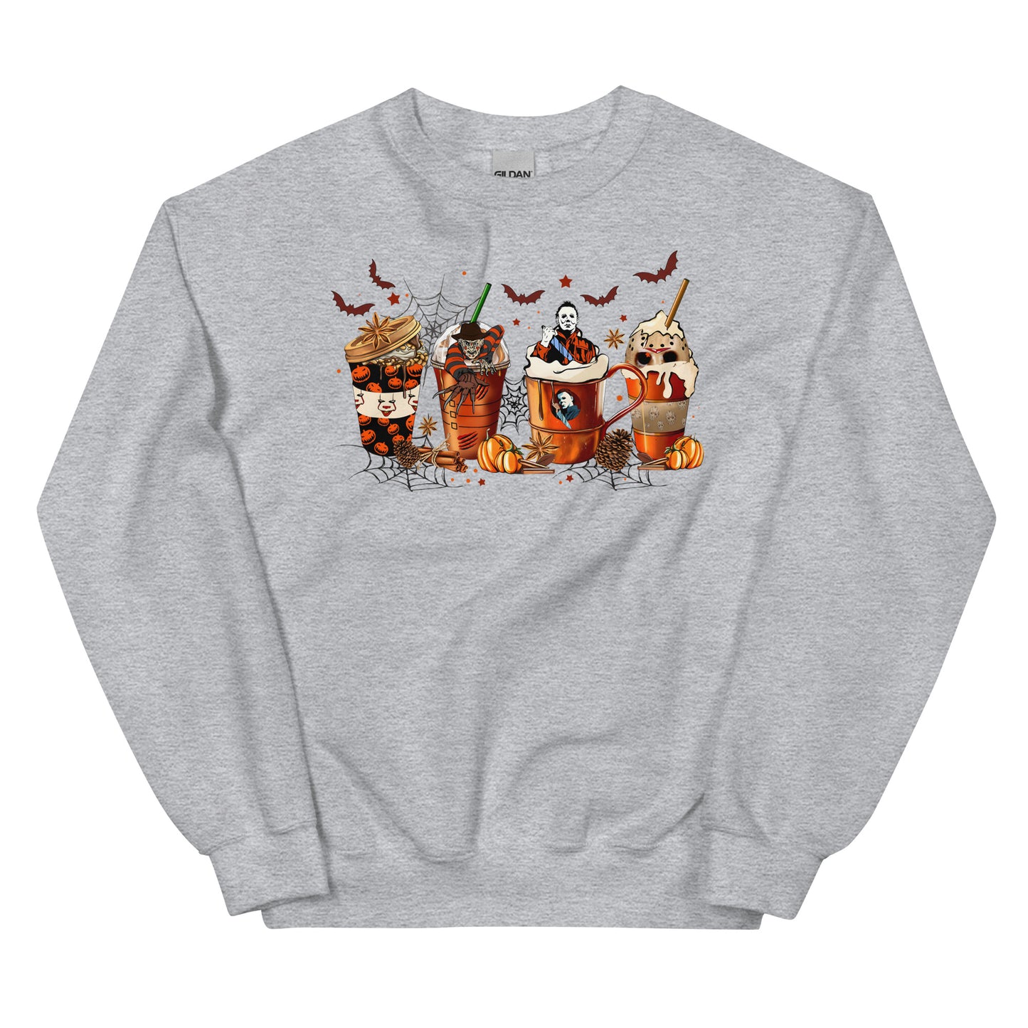 Funny Halloween Horror Latte Sweatshirt | Coffee Sweater