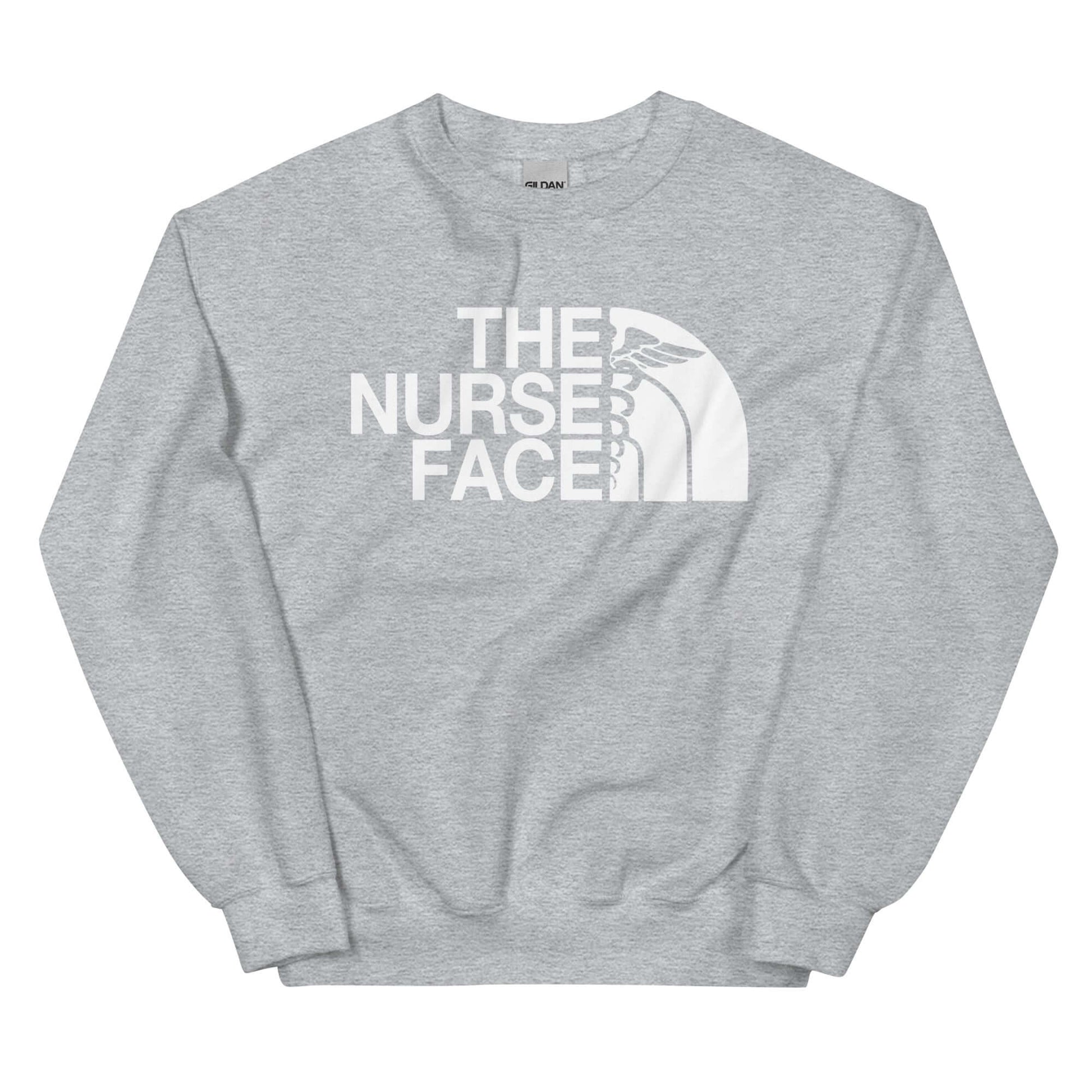 The Nurse Face Sweatshirt | Retro RN LPN Crewneck Gift