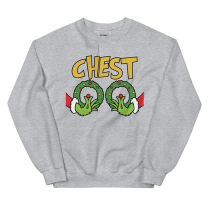 Chest Nuts Couples Matching Sweatshirts | Funny Christmas Party Sweaters | Holiday His and Hers Gift