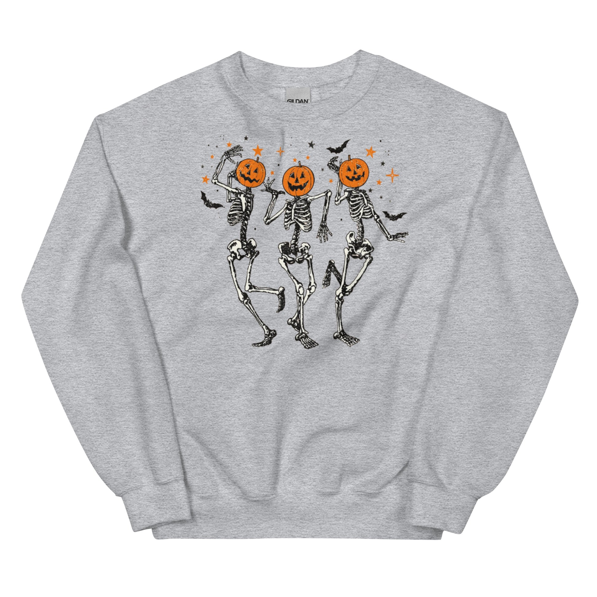 Dancing Skeleton Pumpkin Head Sweatshirt | Fall Sweater