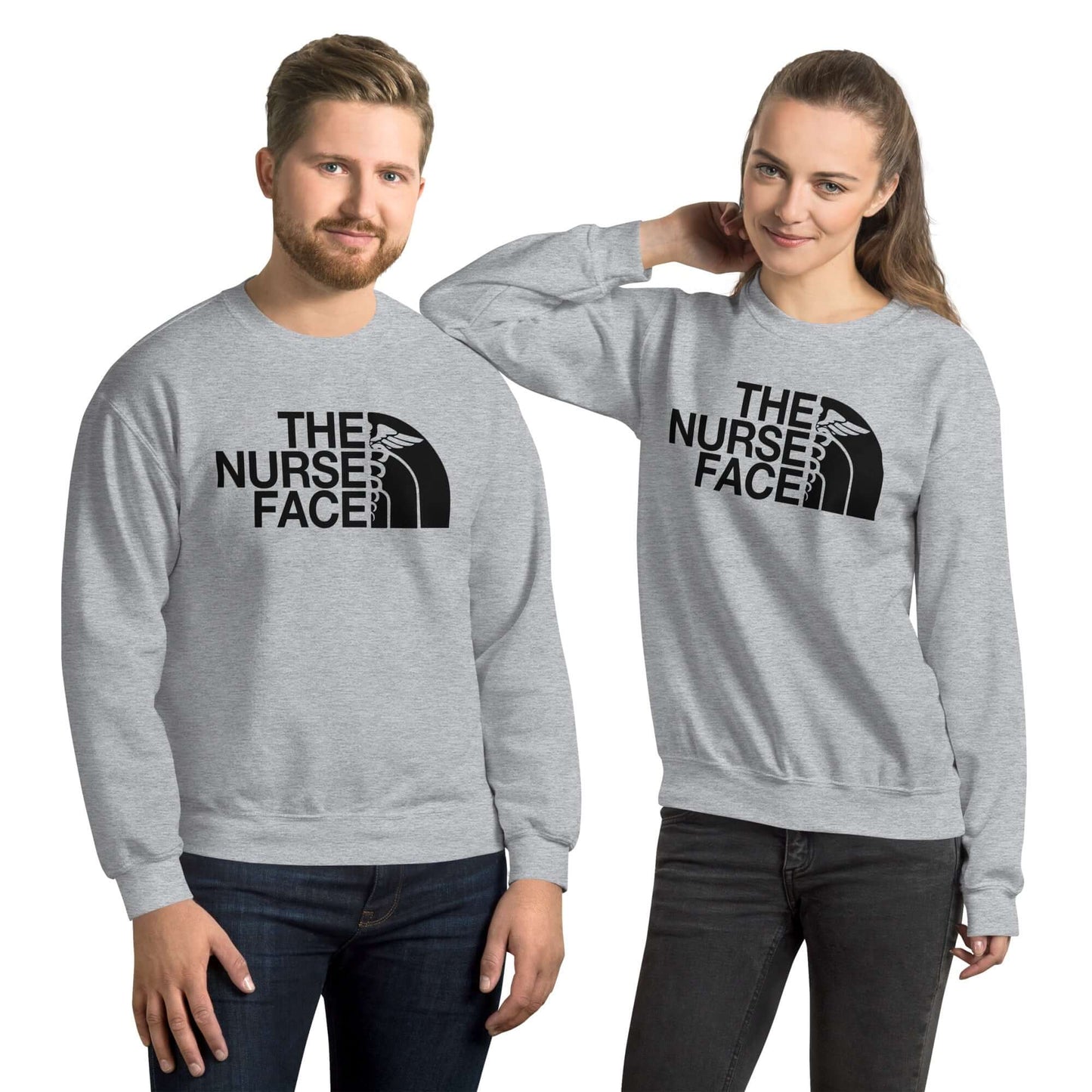 The Nurse Face Sweatshirt | Black Font