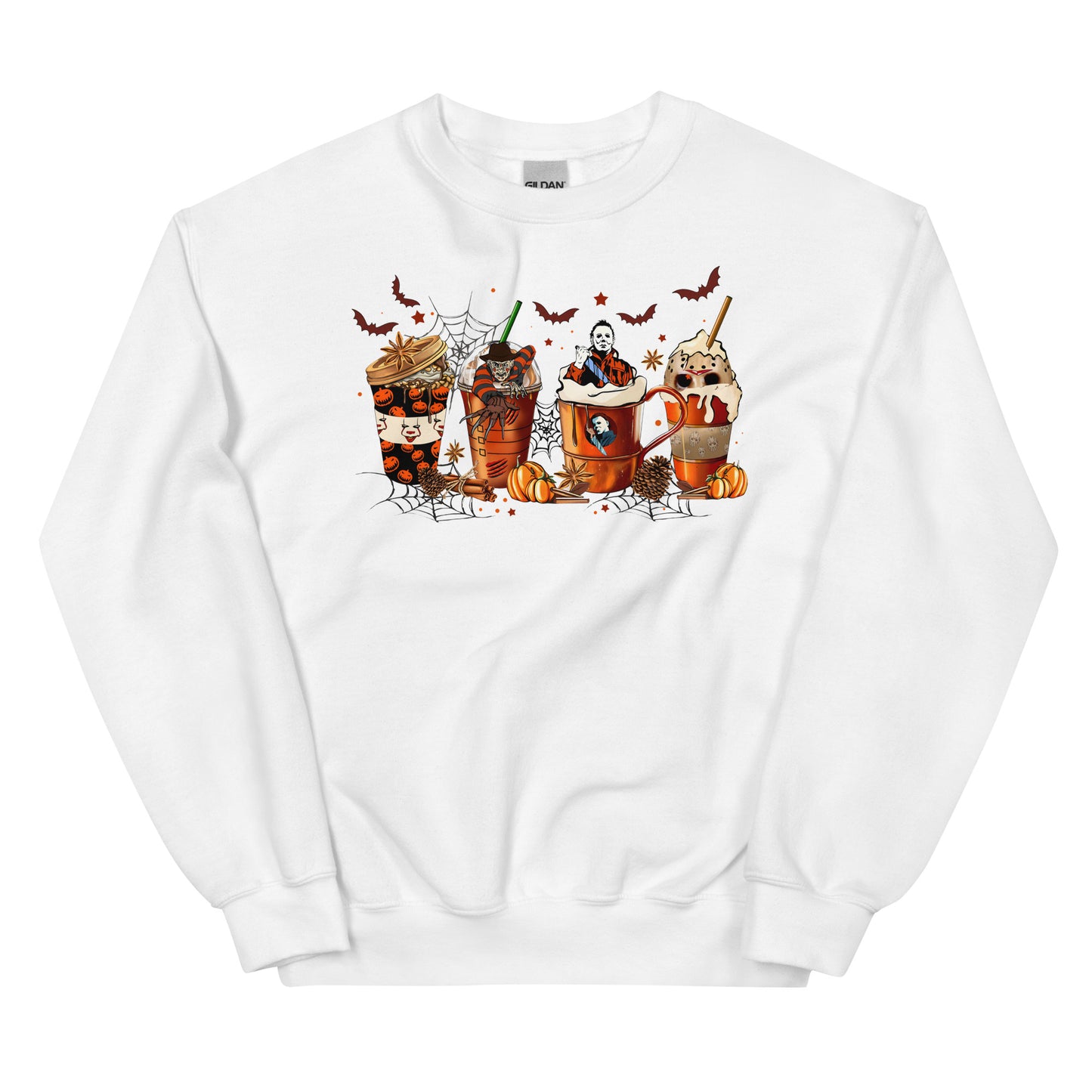 Funny Halloween Horror Latte Sweatshirt | Coffee Sweater