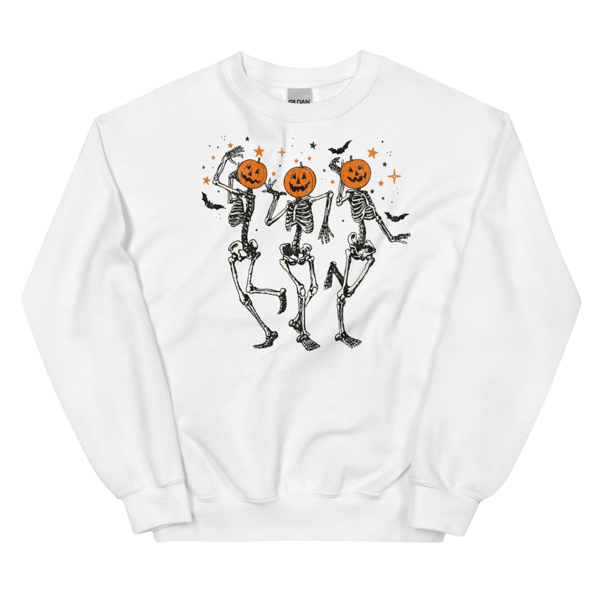 Dancing Skeleton Pumpkin Head Sweatshirt | Fall Sweater