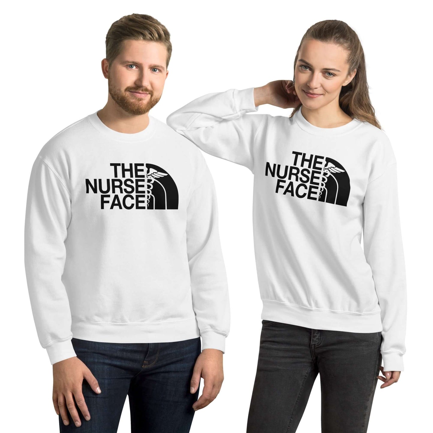 The Nurse Face Sweatshirt | Black Font