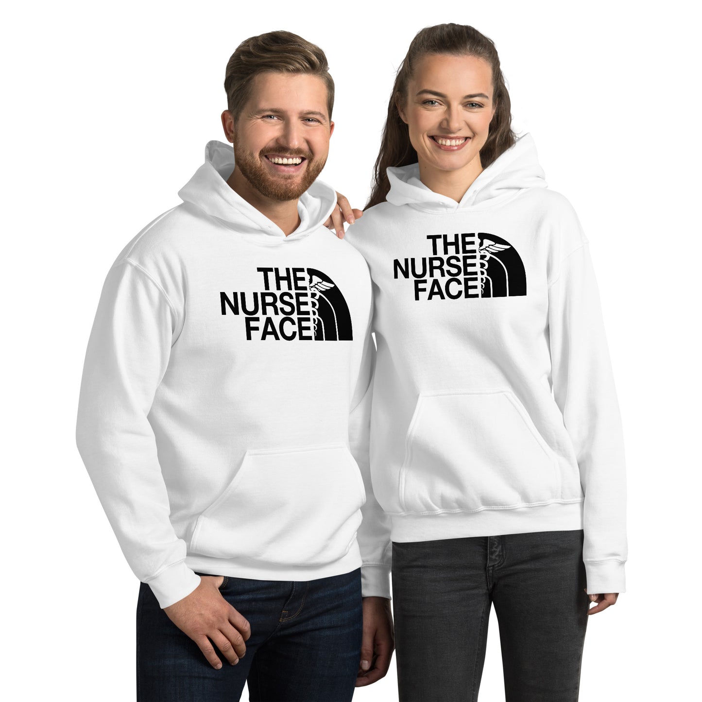 The Nurse Face Hoodie | Black Font